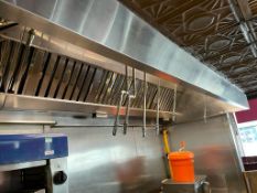 1 x Stainless Steel Kitchen Extractor Canopy With ANSUL Fire Suppression System - BUYER TO REMOVE