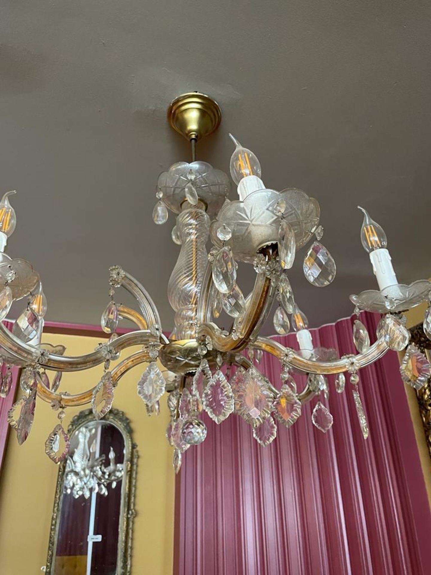 1 x Chandelier With Six Candle Lights - Ref: BK145 - CL686 - Location: Altrincham WA14This lot was - Image 2 of 5