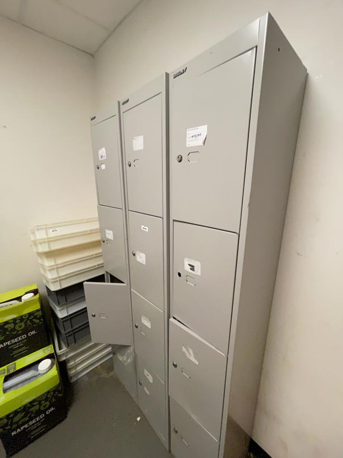 3 x Upright Four Door Staff Lockers - Keys Not Included - Ref: BK196 - CL686 - Location: - Image 4 of 4