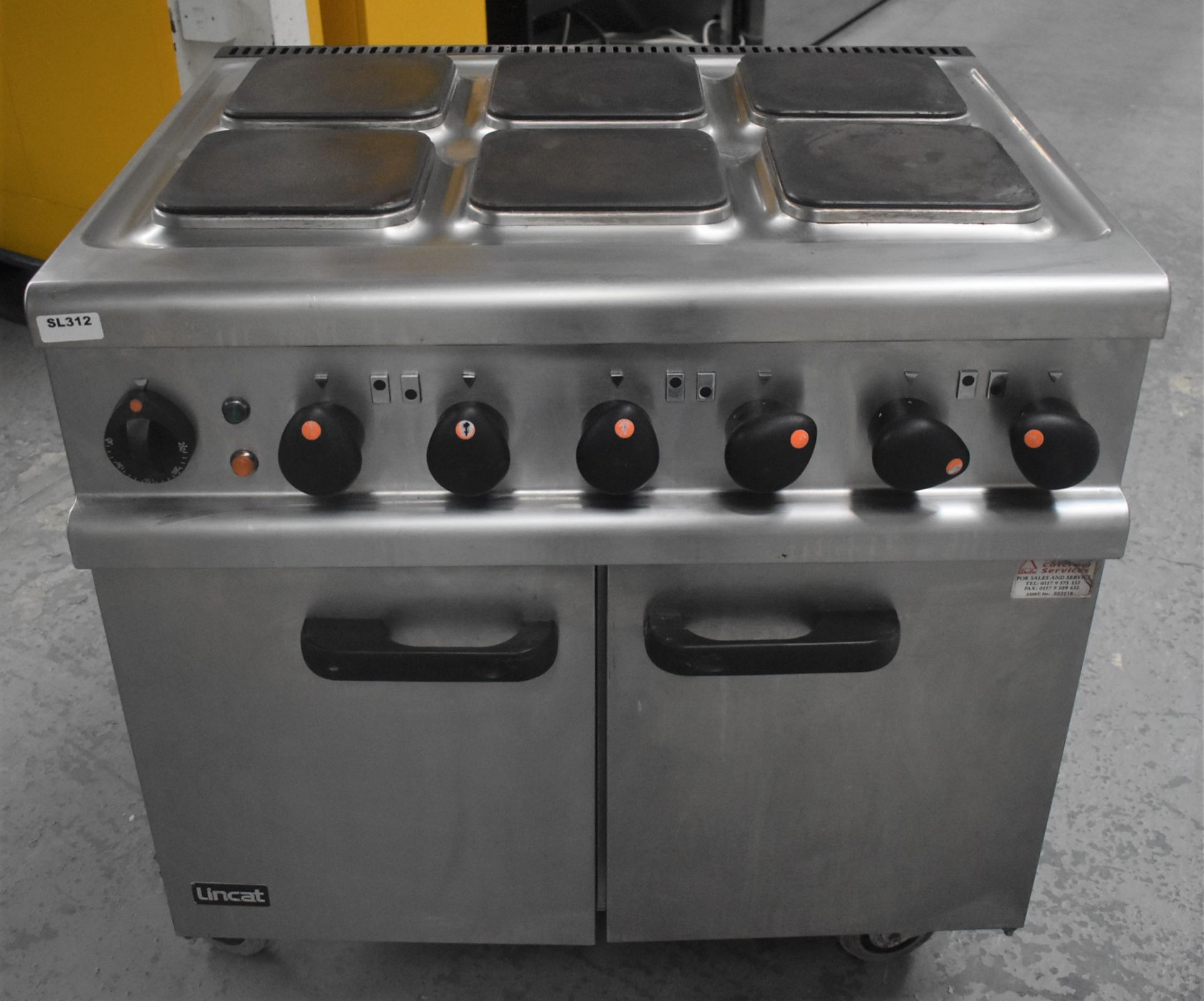 1 x Lincat Electric 6 Burner Range Cooker With Stainless Steel Exterior - Recently Removed from a - Image 8 of 9
