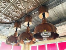 3 x Industrial-style Commercial Bar Lights In Copper - Ref: FPSD - CL686 - Location: Altrincham WA14