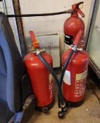 3 x Fire Extinguishers - CL011- Location: Altrincham WA14