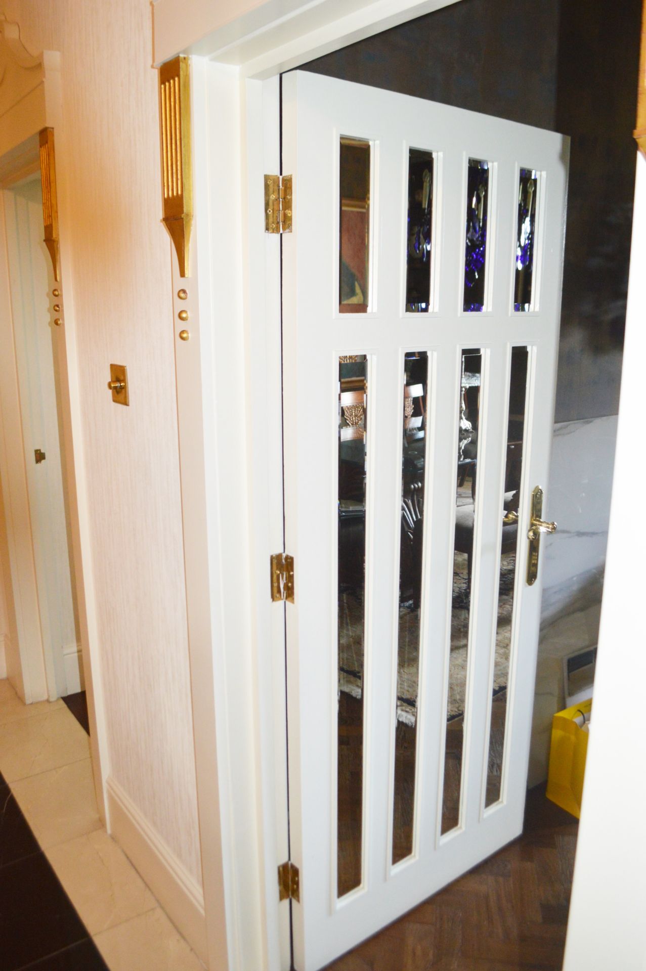 5 x Interior Glass Doors With Mirrored Panels - To Be removed From A Exclusive Property In Bowdon  - - Image 2 of 3