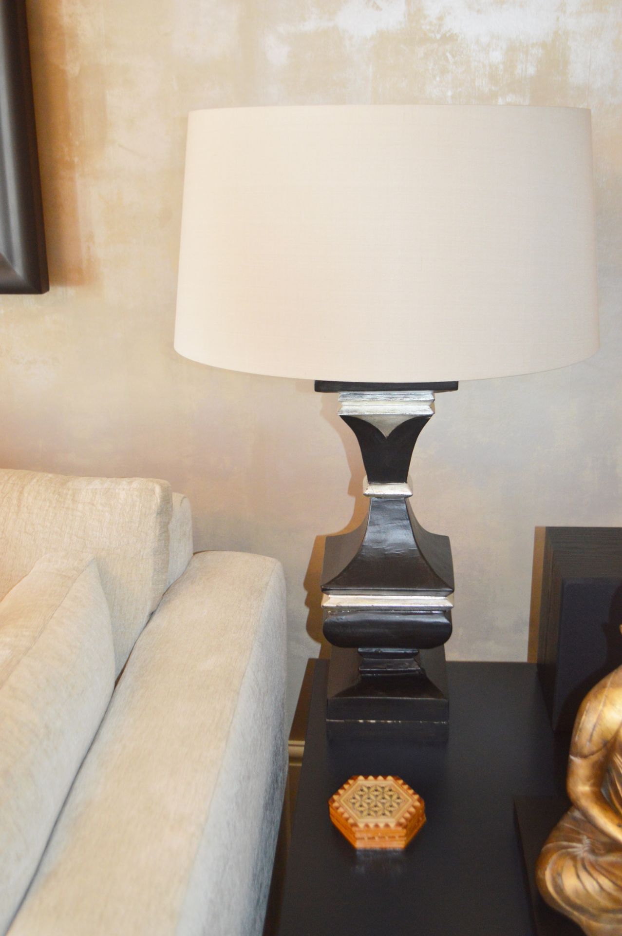 2  x Contemporary Bespoke Side Tables With Matching Lamps To Be Removed From An Exclusive Property - Image 4 of 4