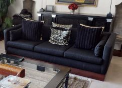 1 x 3-Seater Upholstered Sofa With An Assortment Of Cushions - To Be Removed From An Exclusive