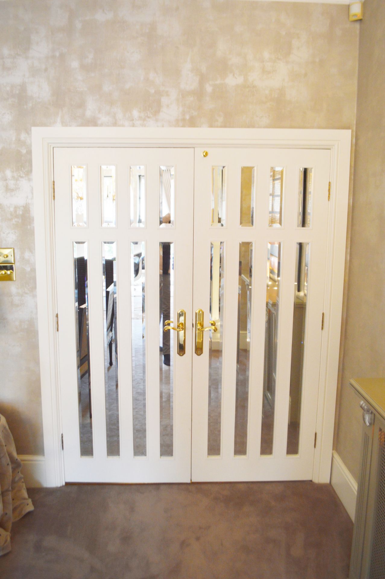 2 x Sets Of Double Doors With Glass Panelling - To Be Removed From An Exclusive Property In