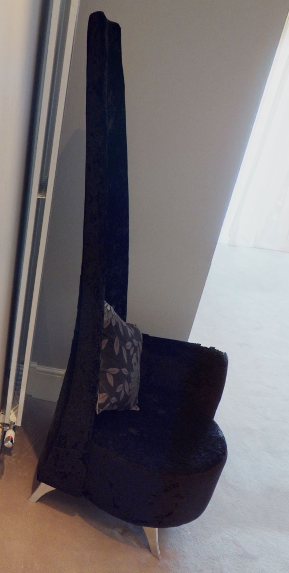 1 x Tall High Back Fabric Chair  To Be Removed From An Exclusive Property In Bowdon  - CL691- - Image 2 of 3