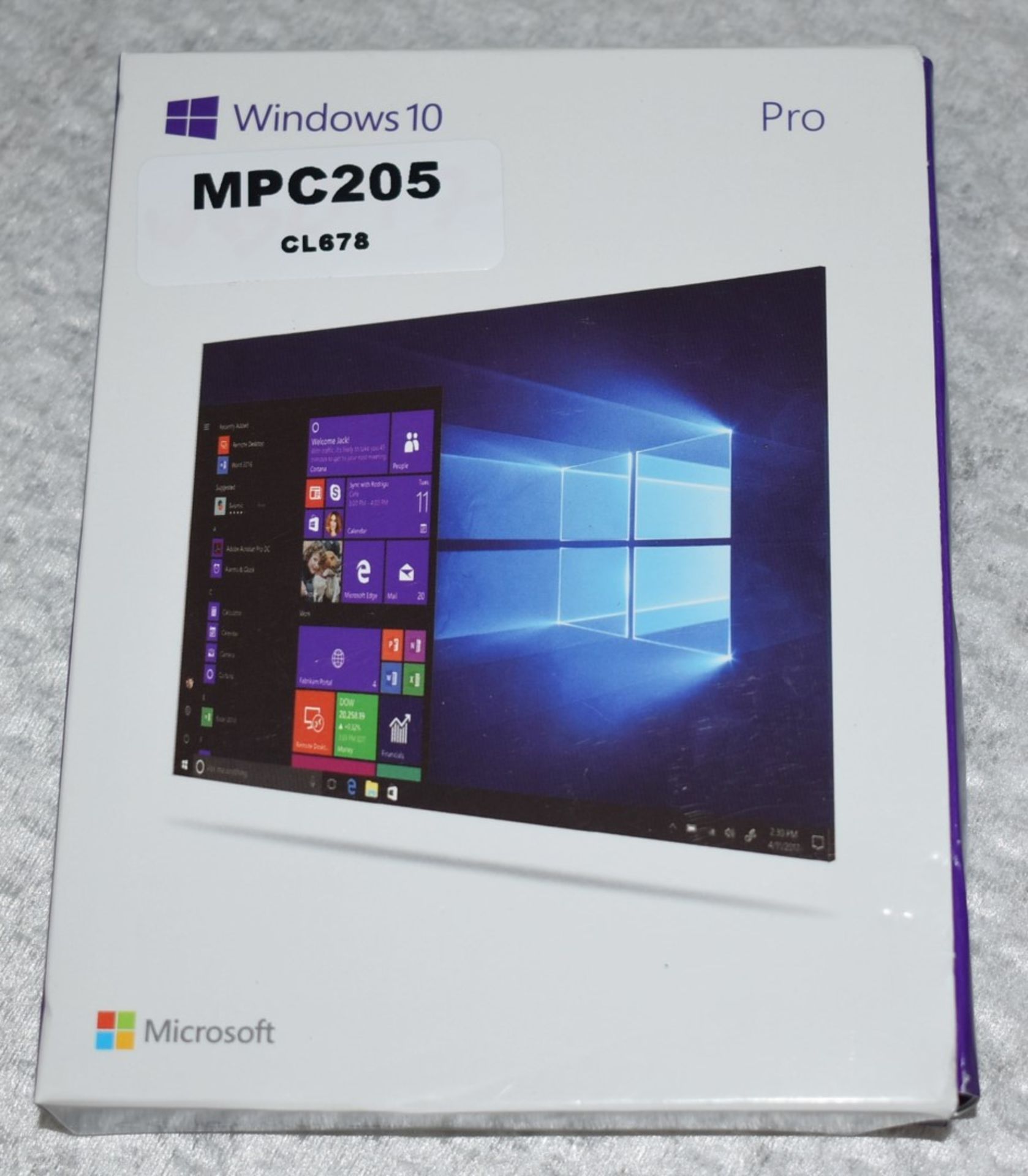 1 x Microsoft Windows 10 Pro Activation Key Card With Original Box - Ref: MPC205 P1 - CL678 -