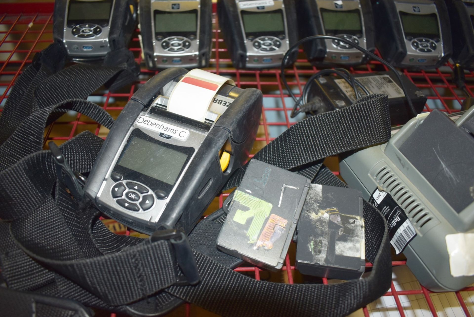 7 x Zebra QLn220 Handheld Label Printers With Charging Dock, 5 Spare Batteries and Selection of - Image 6 of 10