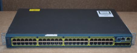 1 x Cisco Catalyst 2960S 48 Port Switch - Includes Power Cable - Ref: MPC114 CA - CL678 -