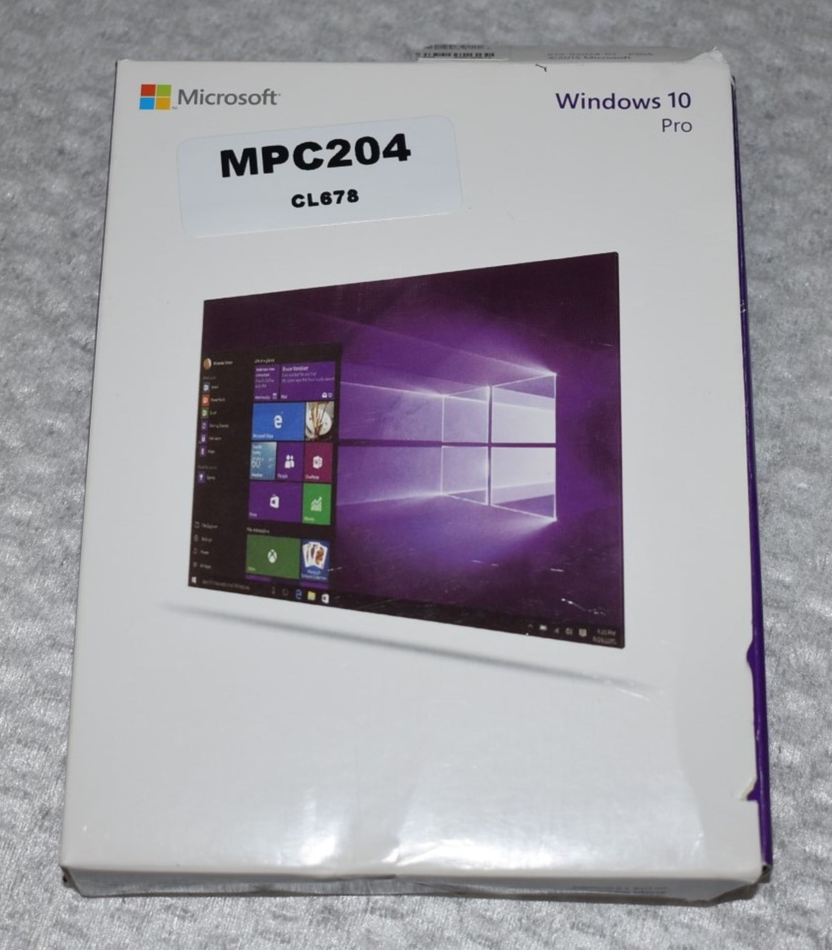 1 x Microsoft Windows 10 Pro Activation Key Card With Original Box - Ref: MPC204 P1 - CL678 -