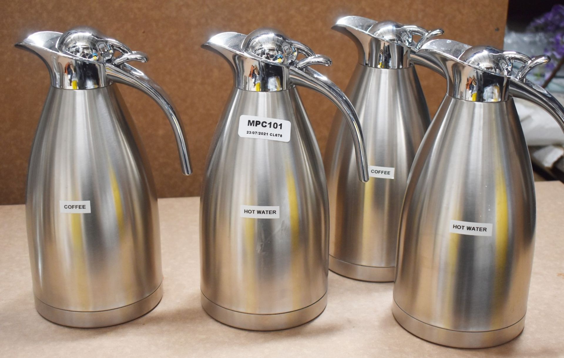 4 x Stainless Steel Boiling Water / Coffee Jug Dispensers - Ref: MPC101 P1 - CL678 - Location: