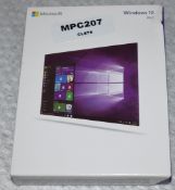 1 x Microsoft Windows 10 Pro Activation Key Card With Original Box - Ref: MPC207 P1 - CL678 -