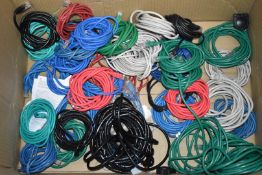 Approx 40 x Ethernet Cables - Various Sizes and Colours Included - Ref: MPC346 P1 - CL678 -