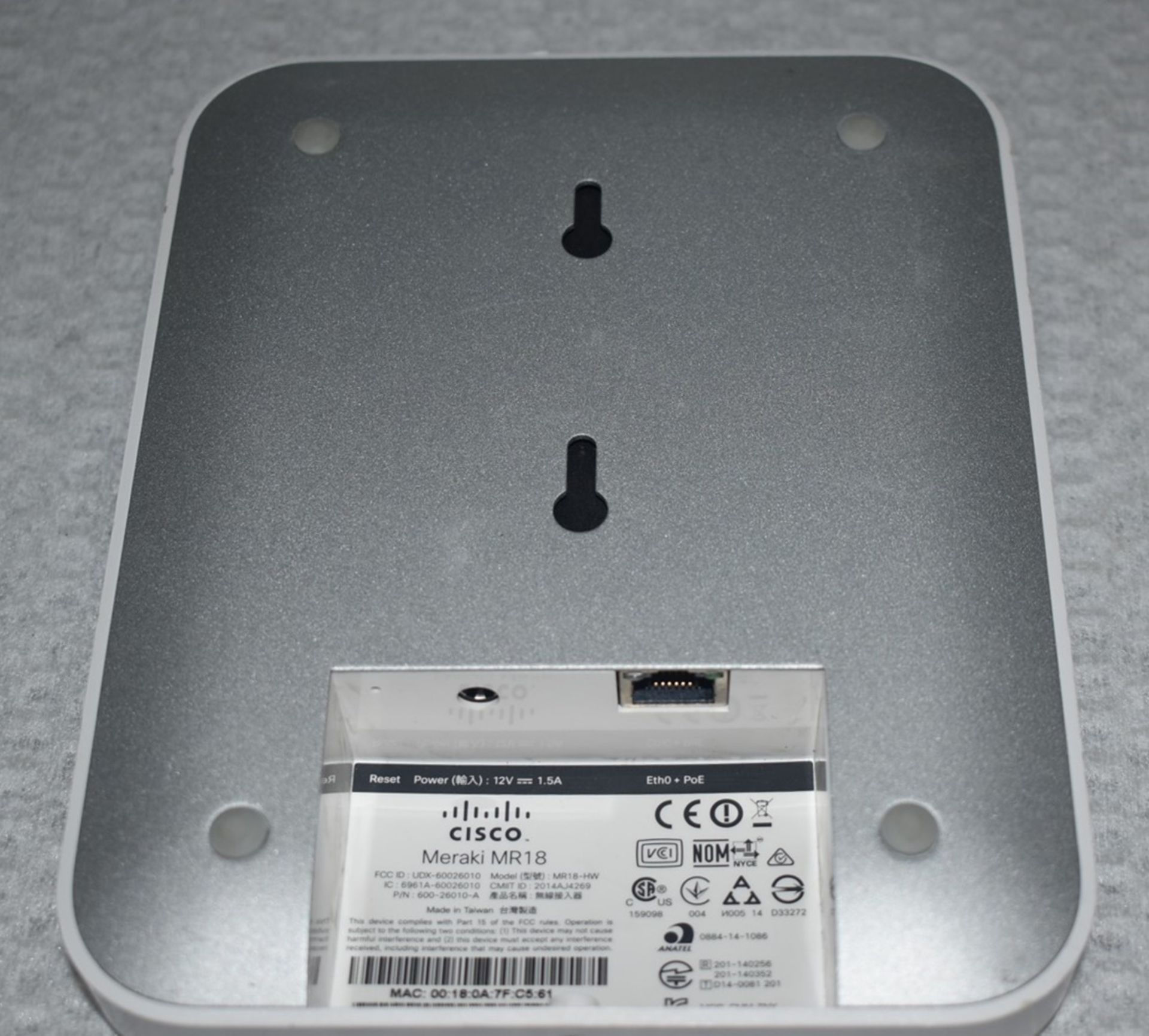 1 x Cisco Meraki MR18 Dual-Band Cloud-Managed Wireless Network Access Point - RRP £305 - Ref: MPC572 - Image 2 of 3