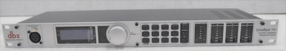 1 x DBX Driverack PA+ Loudspeaker Management System - Model DBXPA+V - RRP £379 - CL011 - Includes