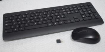 1 x Microsoft Wireless Encrypted Keyboard and Mouse Set - Ref: MPC - CL678 - Location: Altrincham