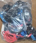 Approx 50 x Ethernet Cables - Various Sizes and Colours Included - Ref: MPC129 P1 - CL678 -