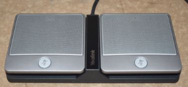 2 x Yealink CPW90 Wireless Expansion Microphones With Dock - Features Optima HD Voice and 19 Hours