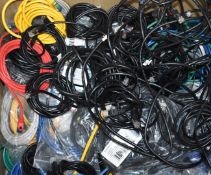 Approx 50 x Ethernet Cables - Various Sizes and Colours Included - Ref: MPC344 P1 - CL678 -