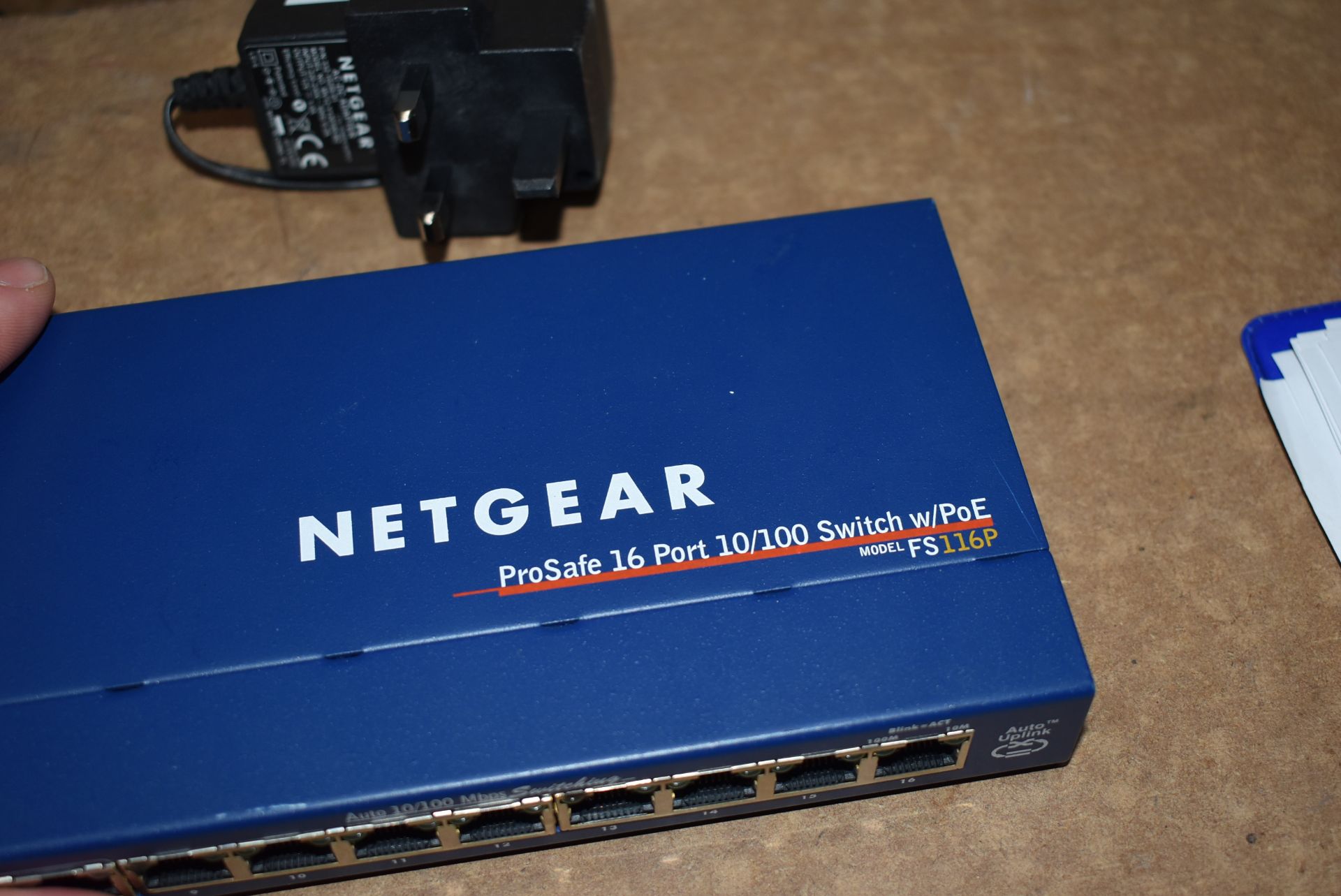 1 x Netgear ProSafe 16 Port 10/100 Network Switch With PoE - Type FS116P - Includes Power Cable - - Image 4 of 5
