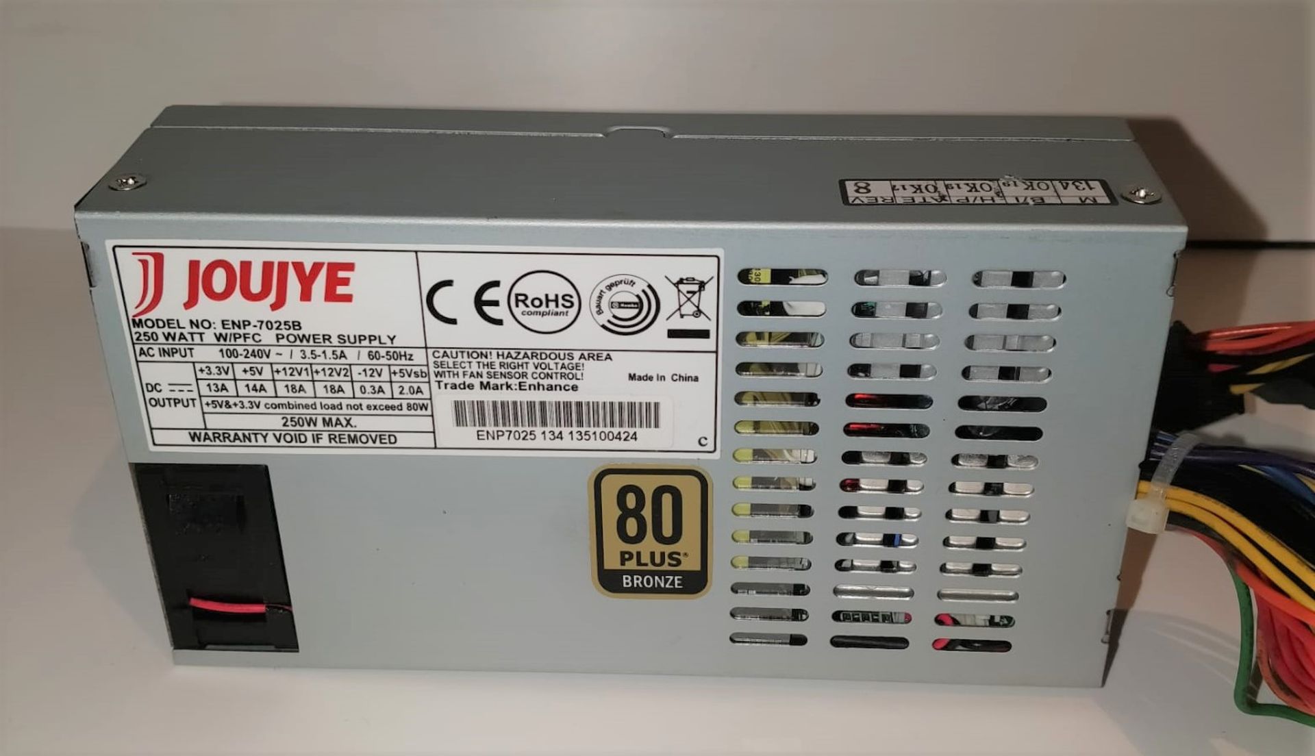 1 x Joujye ENP-7025B 250w Flex ATX Power Supply - Ref: MPC694 CG - CL011 - Location: Altrincham