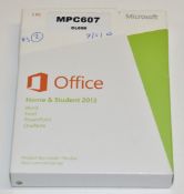 1 x Microsoft Office 2013 Home and Student - Activation Key Card With Original Box - Ref: MPC607