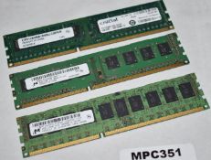 3 x Various 4GB DDR3 Ram Modules For Desktop Computers - 12GB Ram on 3 x 4GB Modules - Ref: MPC351
