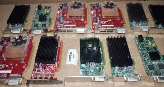 11 x Assorted Graphics Cards For Desktop Computers - Includes Nvidia NVS300 and More - Ref: MPC363