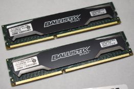 2 x Crucial Ballistx Sport 4GB DDR3 Ram Modules For Desktop Computers - 8GB Ram on 2 x 4GB Modules -