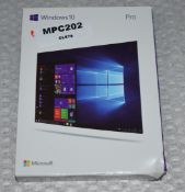 1 x Microsoft Windows 10 Pro Activation Key Card With Original Box - Ref: MPC202 P1 - CL678 -