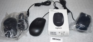 4 x Computer Mice - New and Unused - Brands Include Microsoft, Logitech and Dell - Ref: MPC434 -