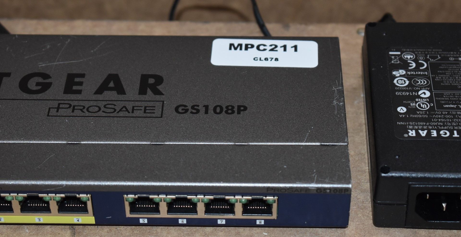 1 x Netgear GS108P ProSafe 8 Port Gigabit Switch with PoE - Ref: MPC211 P1 - CL678 - Location: - Image 2 of 6