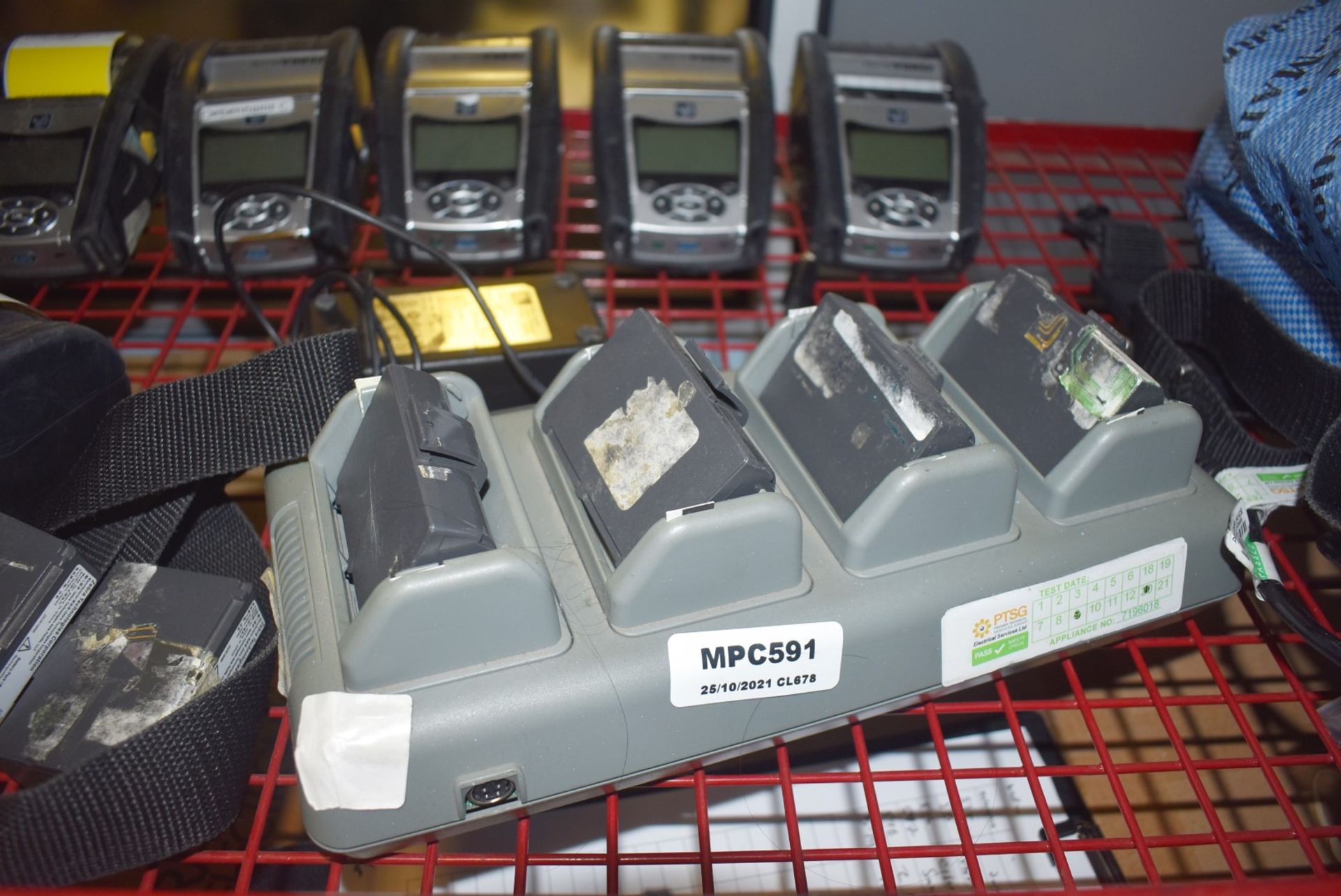 7 x Zebra QLn220 Handheld Label Printers With Charging Dock, 5 Spare Batteries and Selection of - Image 5 of 10