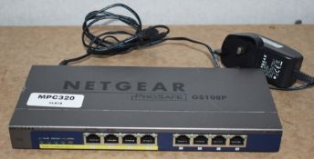 1 x Netgear ProSafe 8 Port 10/100/1000 Gigabit Switch With 4 Port PoE - Includes Power Supply -