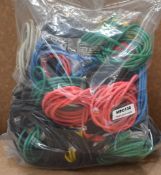Approx 50 x Ethernet Cables - Various Sizes and Colours Included - Ref: MPC130 P1 - CL678 -