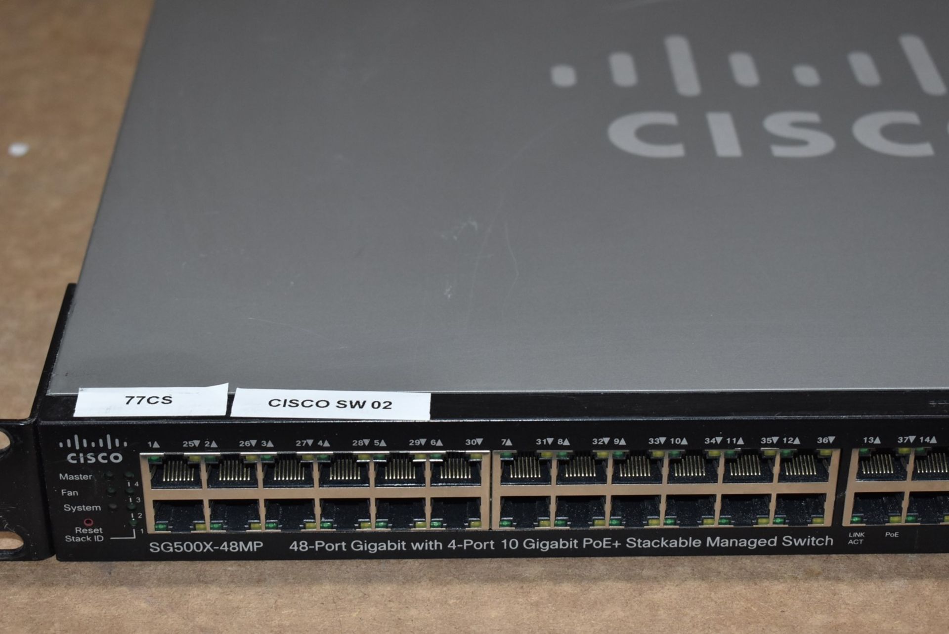 1 x Cisco SG500X-48MP 48-Port Gig Max PoE + 4-Port 10-Gig Stackable Managed Switch - RRP £2,499 - - Image 2 of 9