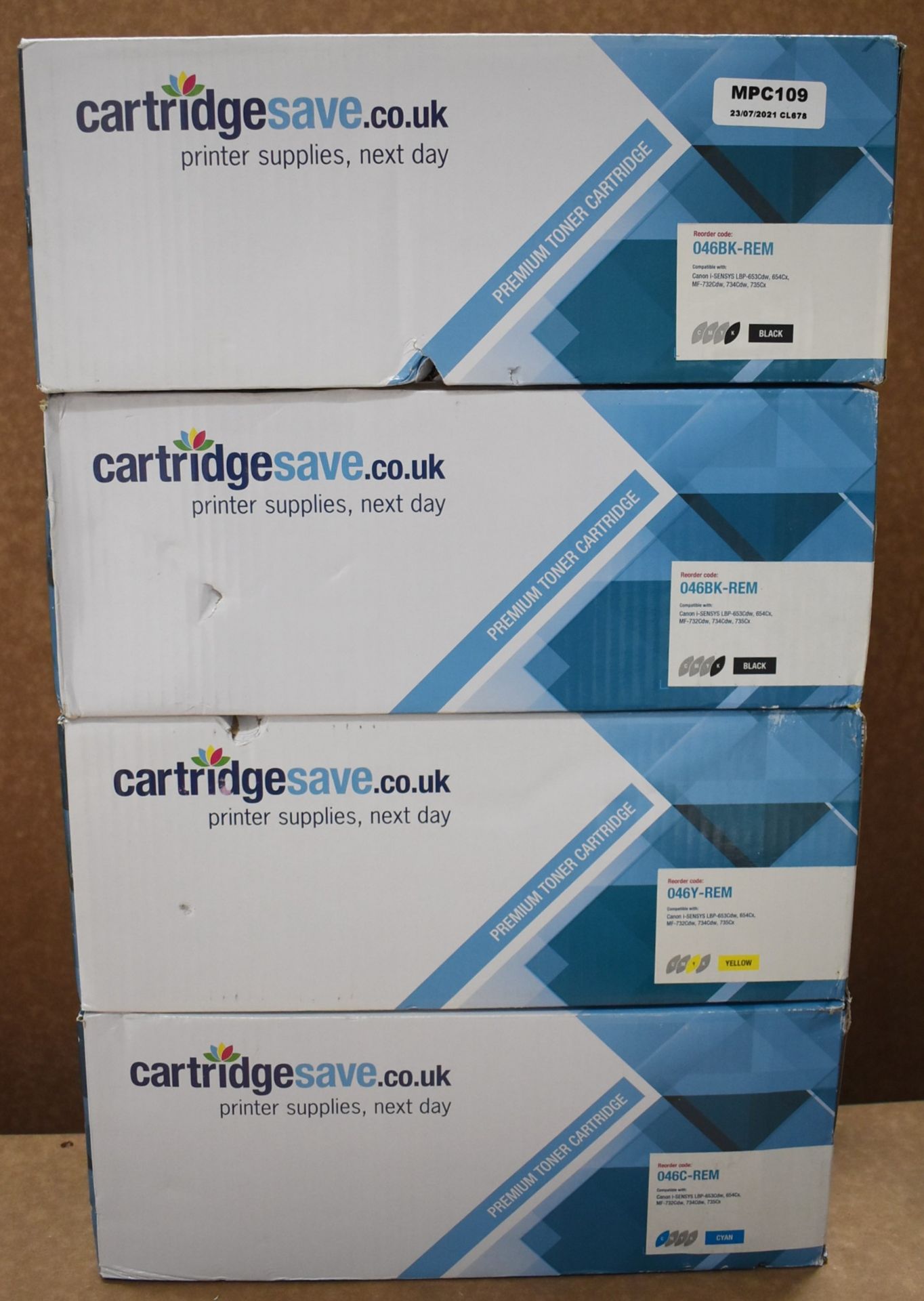 4 x Toner Cartridges Suitable For Canon i-Sensys LBP-653Cdw, 654Cx, MF-732Cdw, 734Cdw, 735Cx -