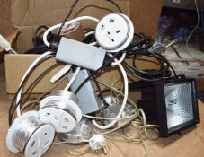 1 x Assorted Box of Lights, USB Plug Sockets, Tridonic LED Control Gear and More - Ref: MPC107