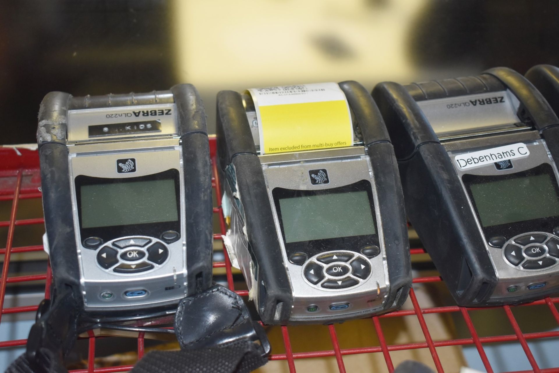 7 x Zebra QLn220 Handheld Label Printers With Charging Dock, 5 Spare Batteries and Selection of - Image 3 of 10