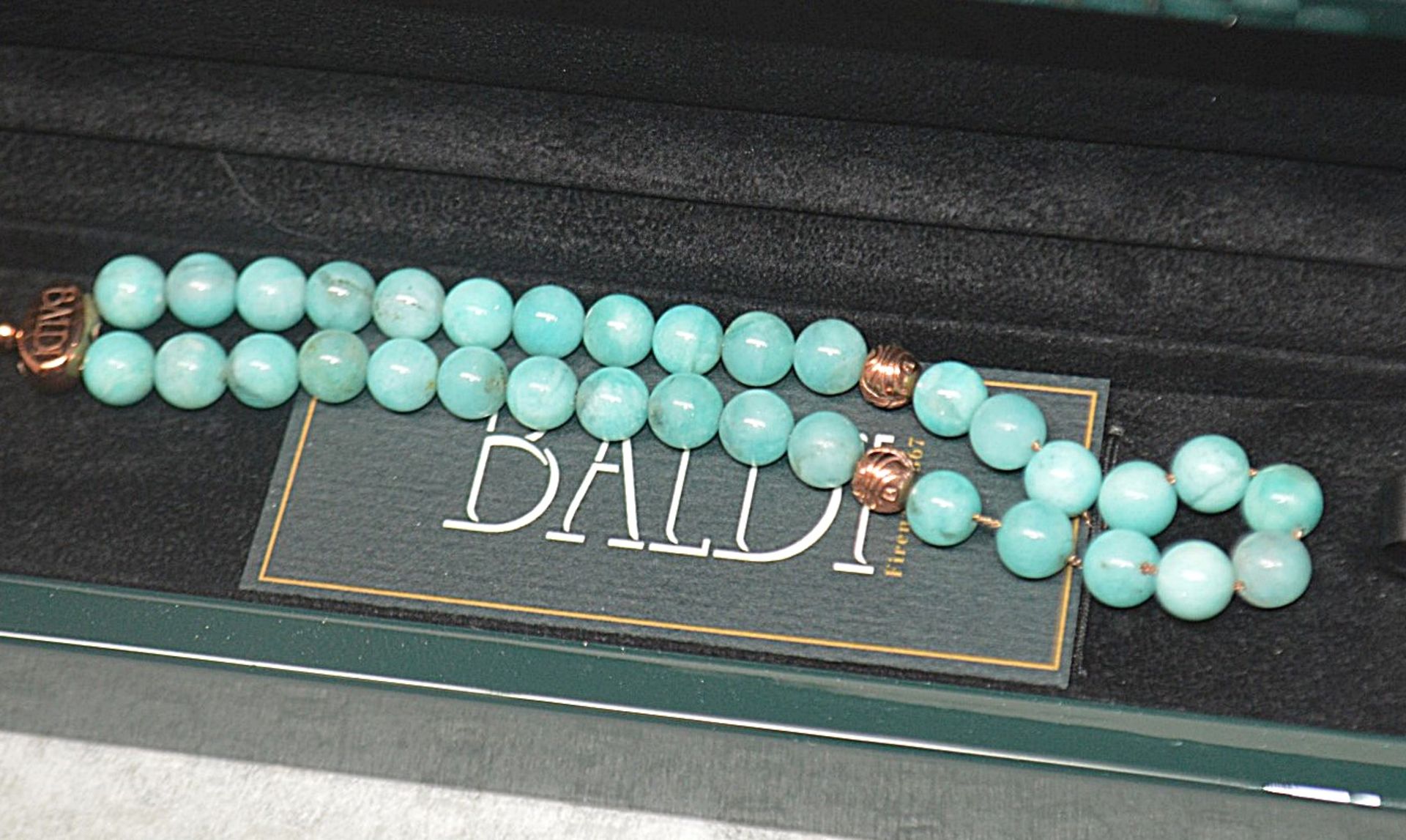 1 x BALDI 'Home Jewels' Italian Hand-crafted Artisan MISBAHA Prayer Beads In Amazonite Gemstone - Image 2 of 7