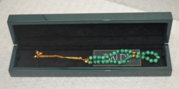 1 x BALDI 'Home Jewels' Italian Hand-crafted Artisan MISBAHA Prayer Beads In Green Malachite And