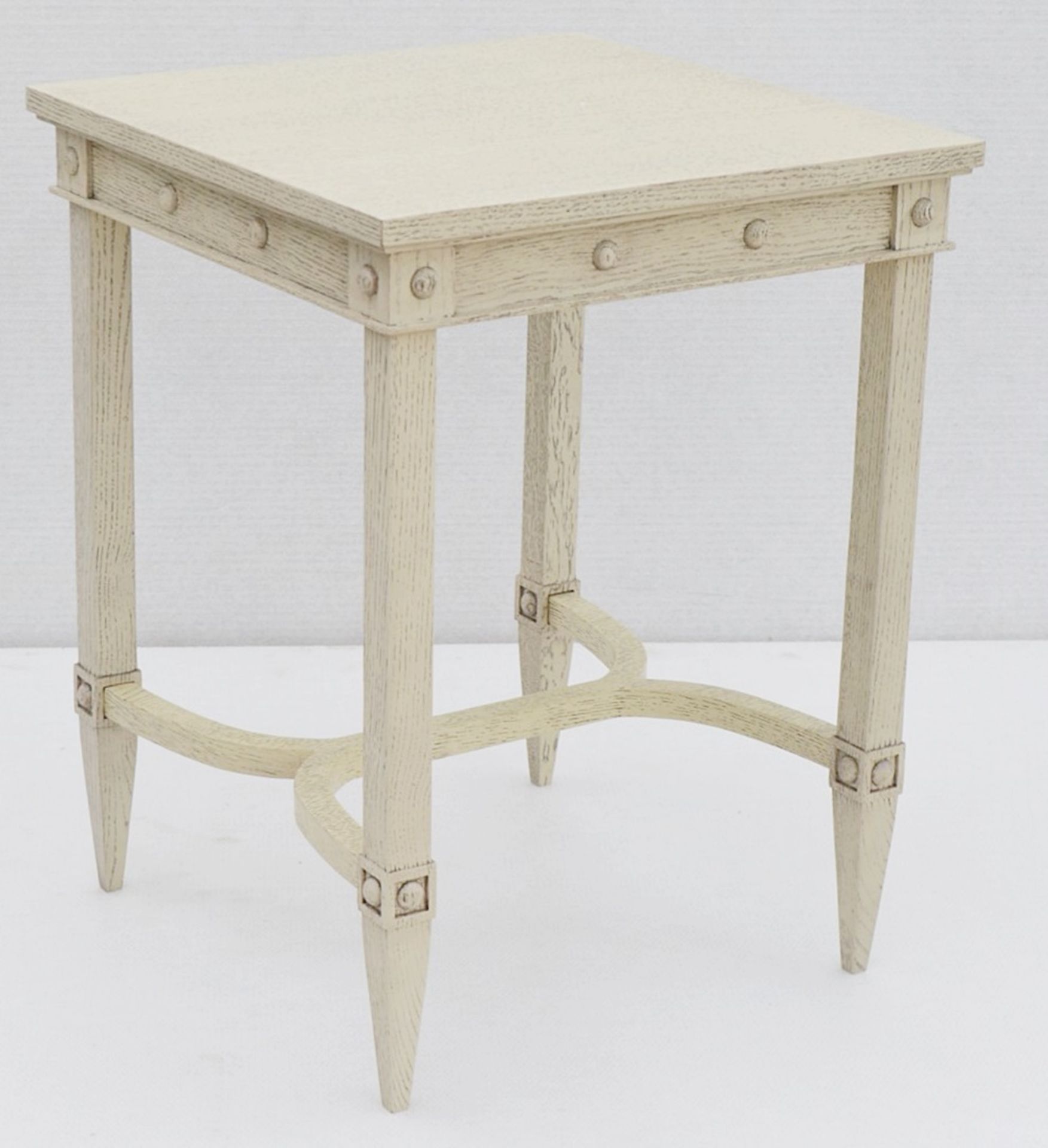 1 x JUSTIN VAN BREDA 'Thomas' Designer Georgian-inspired Table In Limed Grey Oak - RRP £1,320