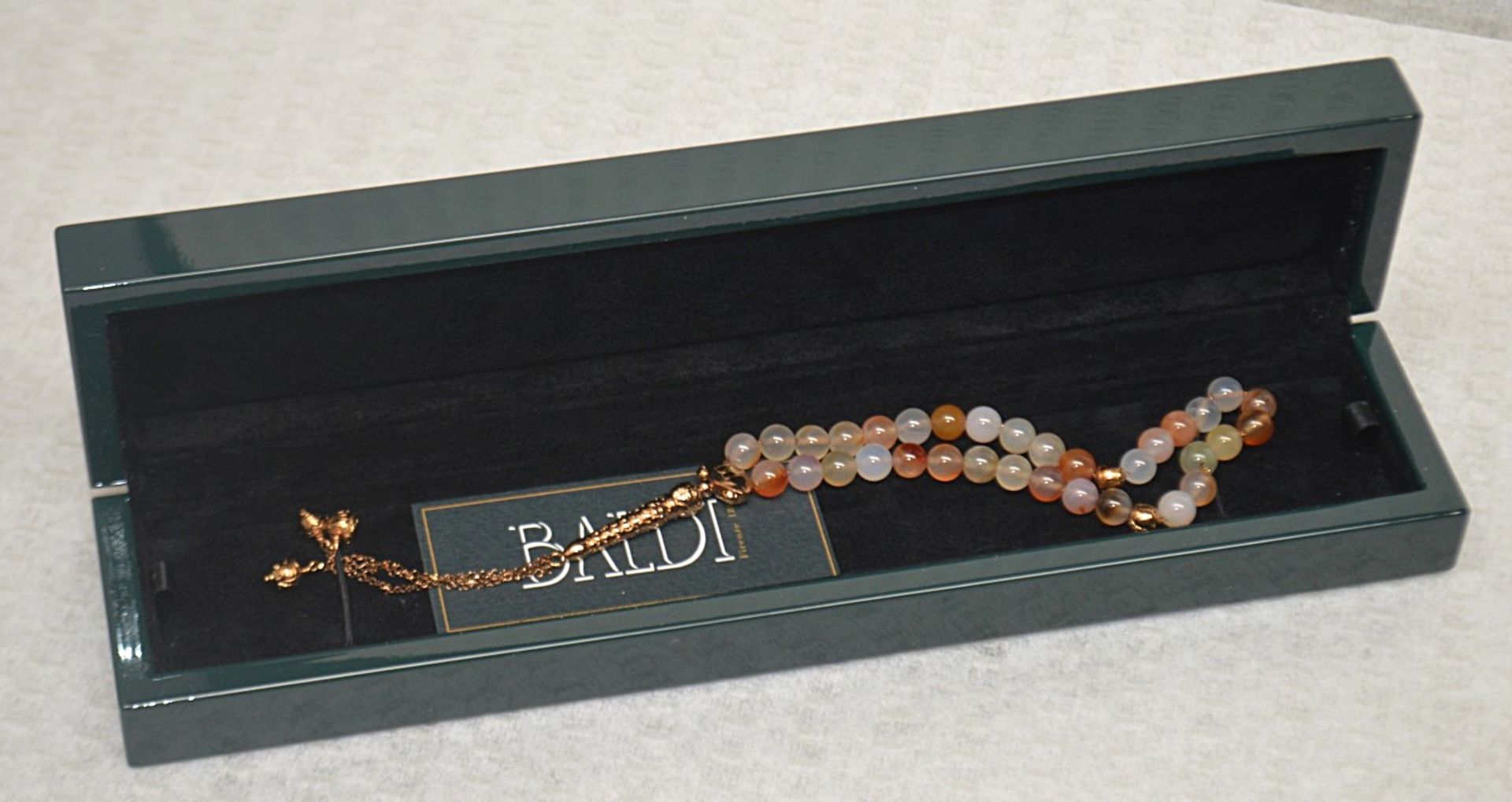 1 x BALDI 'Home Jewels' Italian Hand-crafted Artisan MISBAHA Prayer Beads In Cornelian Gemstone
