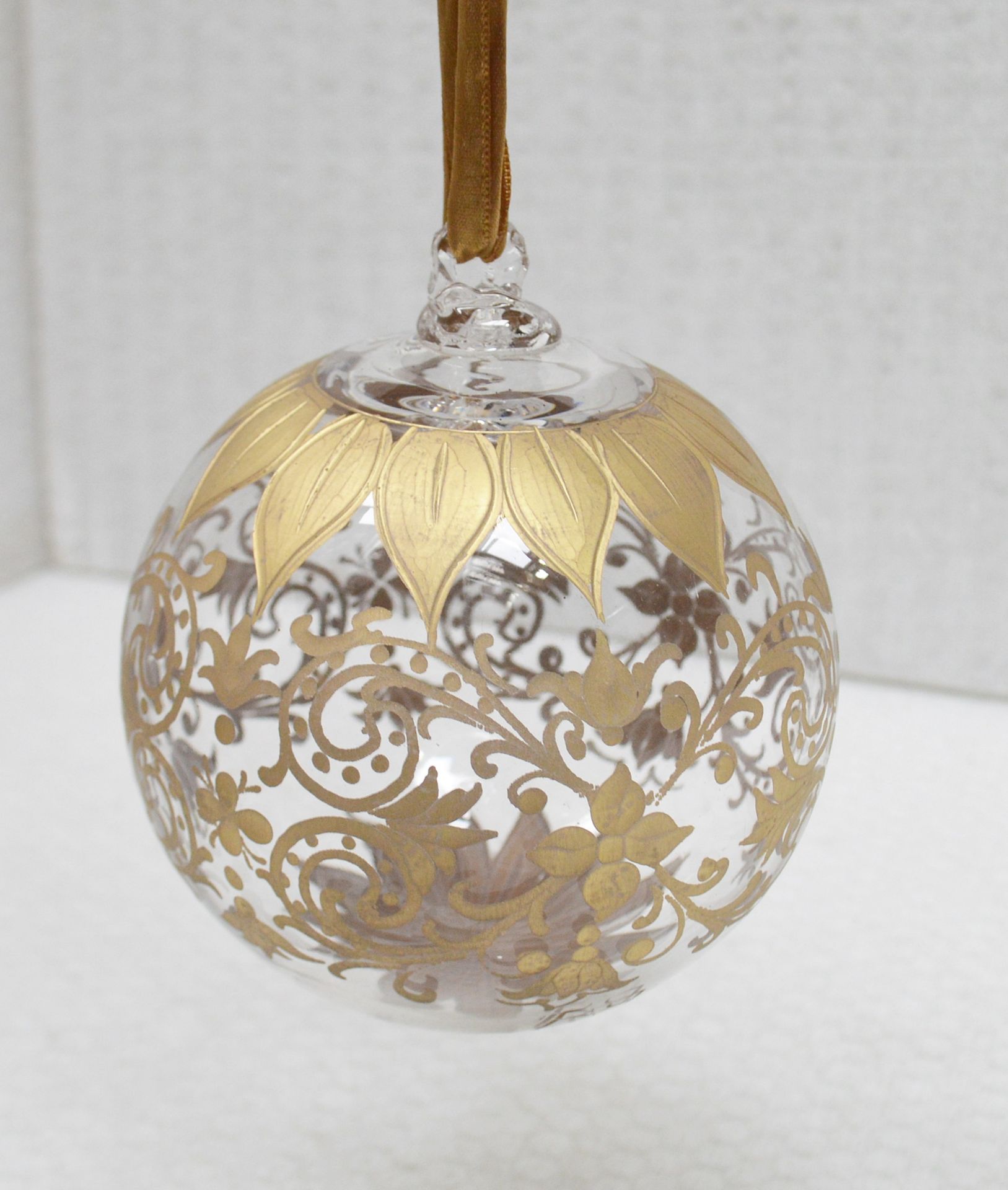 1 x BALDI 'Home Jewels' Italian Hand-crafted Artisan Christmas Tree Decoration In Gold - RRP £124.00