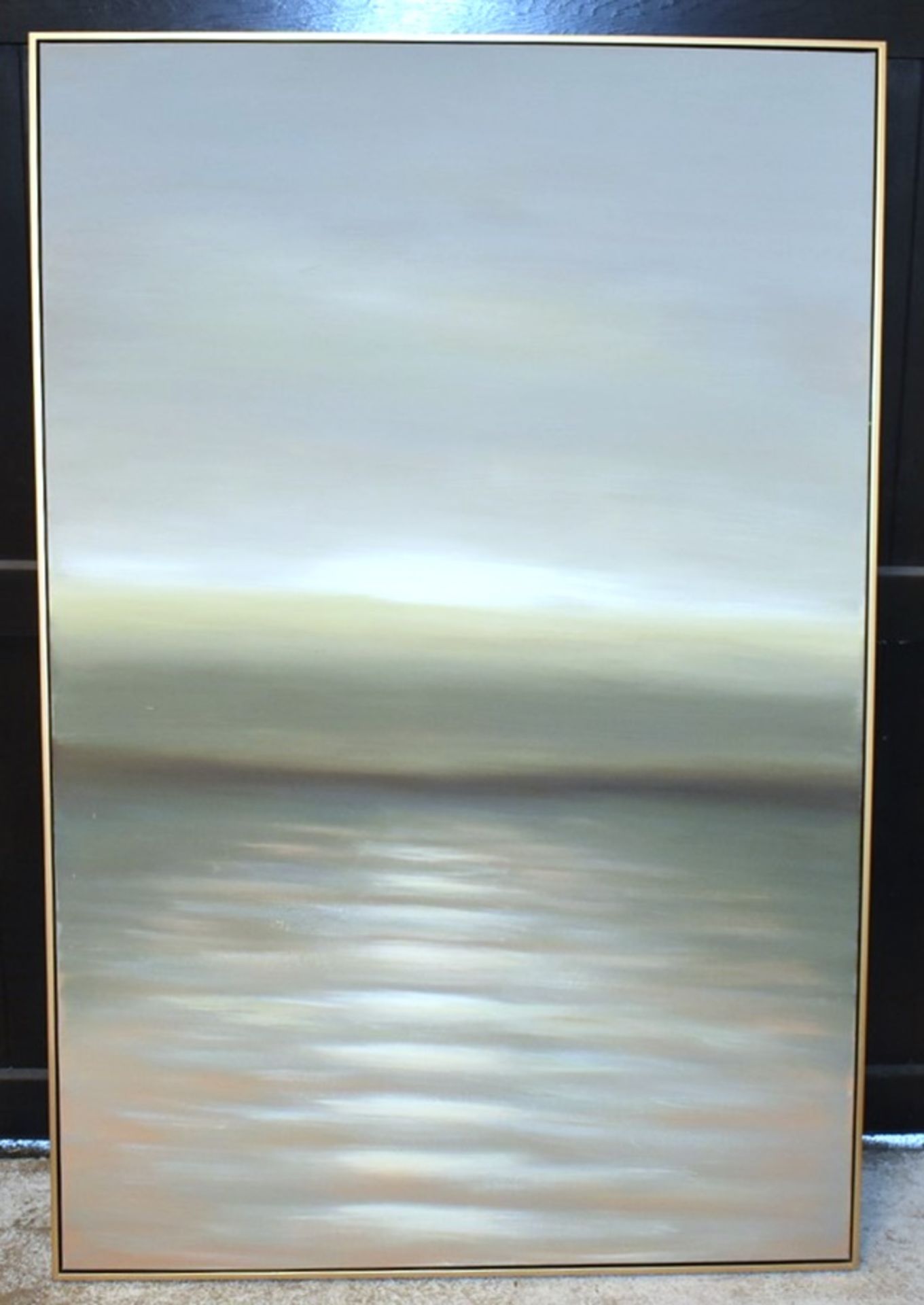 1 x Dusk Canvas Hand Painted Wall Art in Gold Frame - Large Size - RRP £255 - NO VAT ON THE HAMMER! - Image 3 of 8