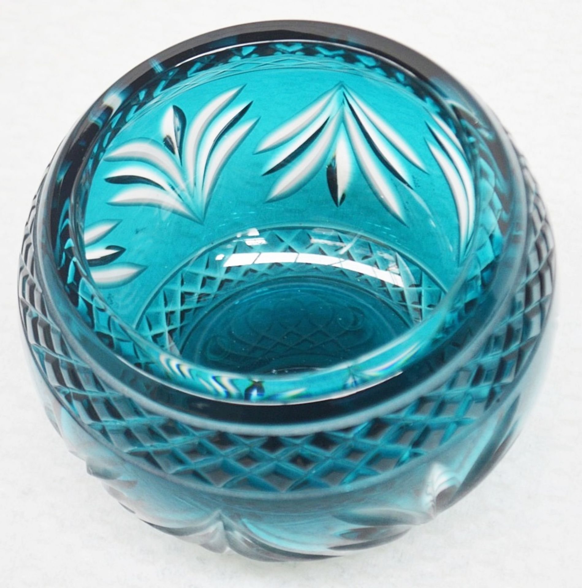1 x BALDI 'Home Jewels' Italian Hand-crafted Artisan Crystal Coccinella Box In Turquoise - RRP £900 - Image 2 of 5