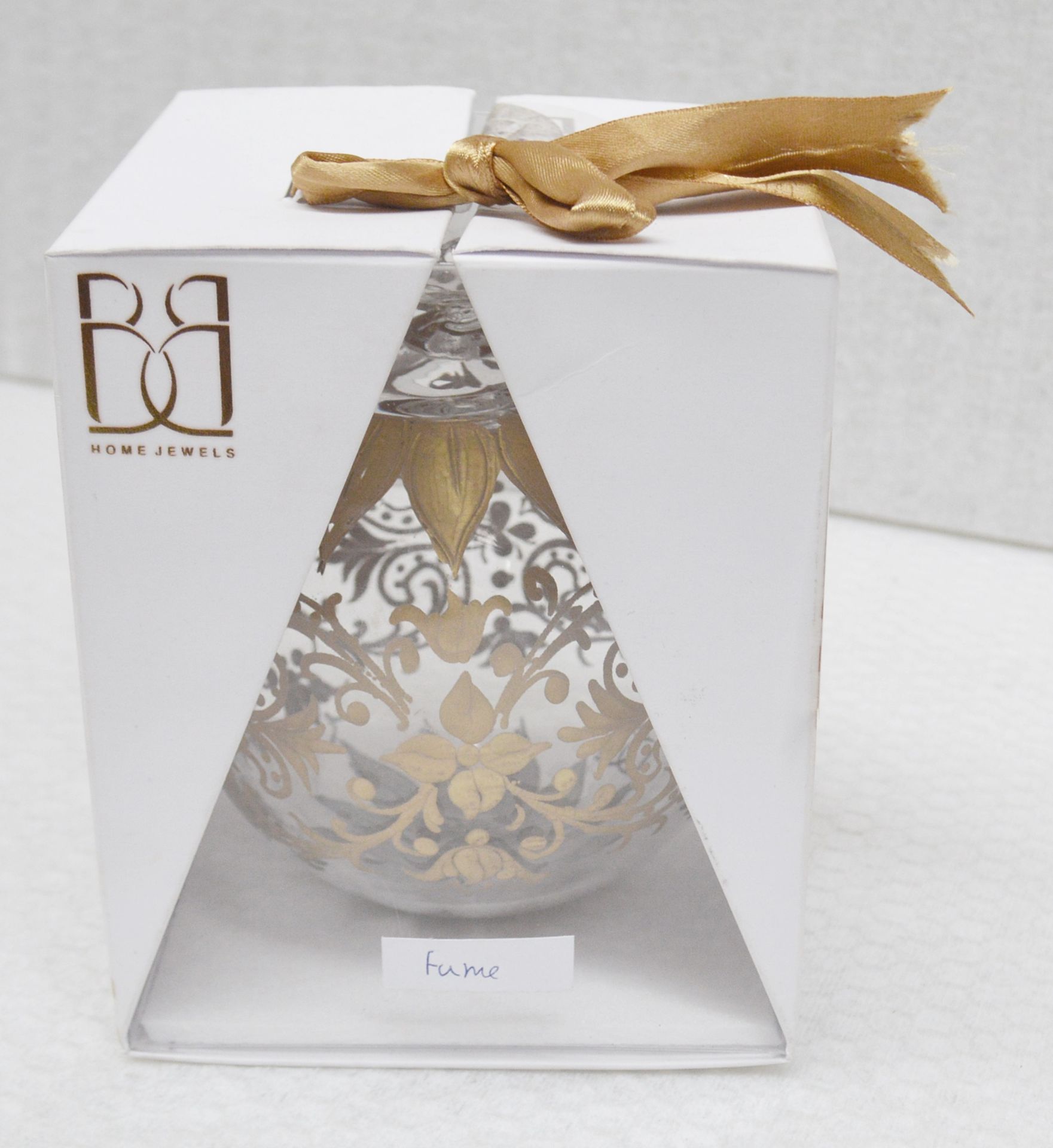 1 x BALDI 'Home Jewels' Italian Hand-crafted Artisan Christmas Tree Decoration In Gold - Dimensions: