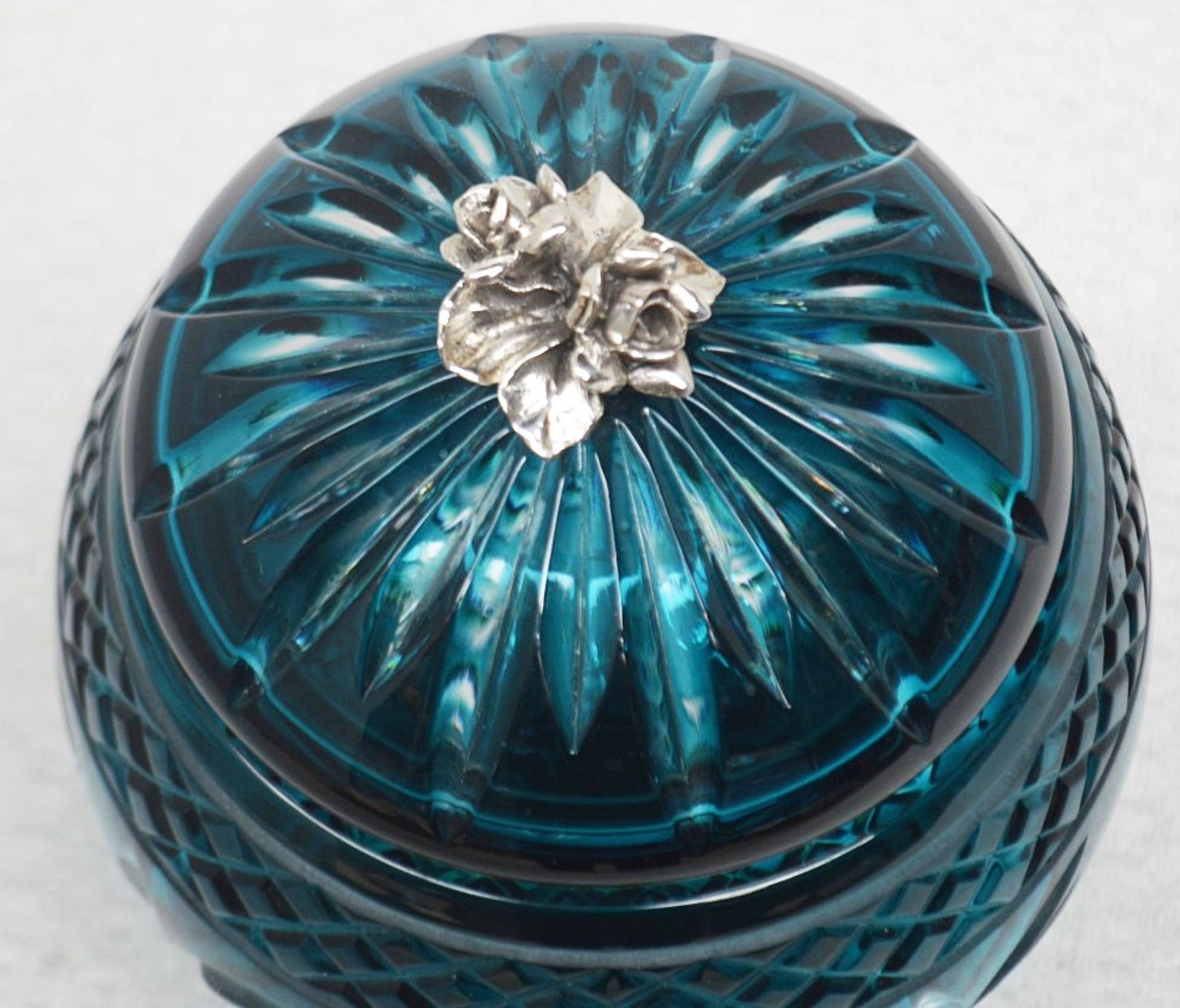 1 x BALDI 'Home Jewels' Italian Hand-crafted Artisan Crystal Coccinella Box In Turquoise - RRP £900 - Image 3 of 5
