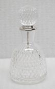 1 x BALDI 'Home Jewels' Italian Hand-crafted Artisan Clear Diamond Crystal Perfume Bottle &